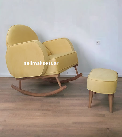 Madon Emzirme Koltugu Sarı Kadife